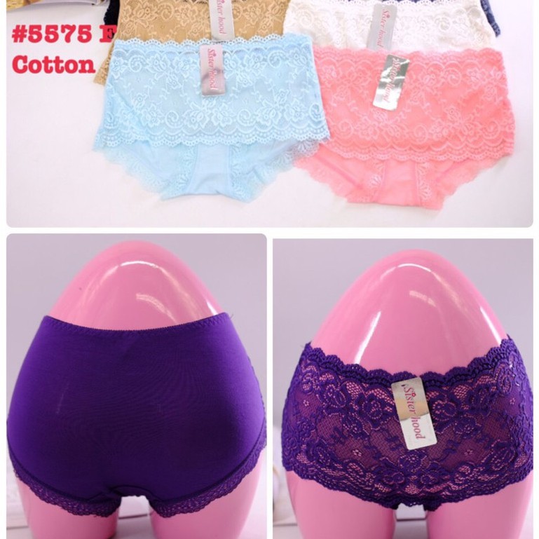 Quần Lót Ren cotton SisterHood 5575 - Hàng Thái Lan Cao Cấp 45-52 kg