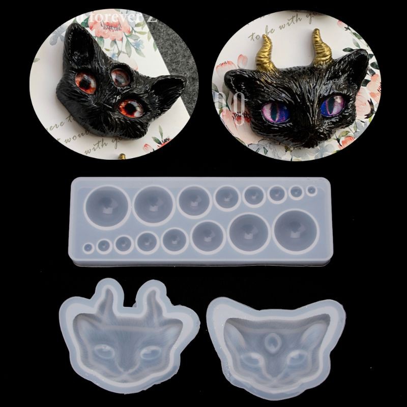 Khuôn Silicone Hình Mắt Mèo Làm Trang Sức