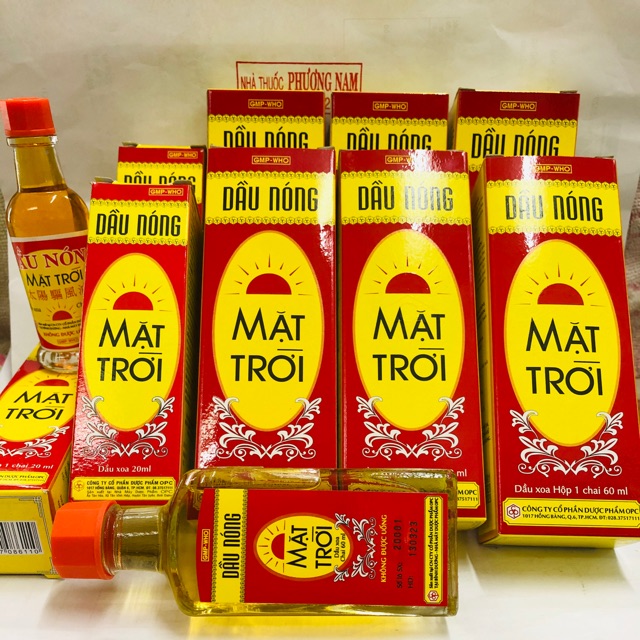 Dầu nóng MẶT TRỜI - chai(20ml &amp; 60ml)