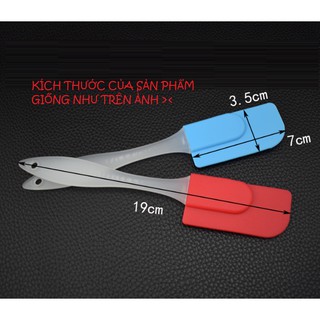 MUỖNG PHẾT KEM SILION, CÂY VÉT BỘT SILICON, DỤNG CỤ TRỘN BỘT, CÂY QUÉT BỘT DẺO AN TOÀN - TRONG - GD372-QUETKEM-TRONG