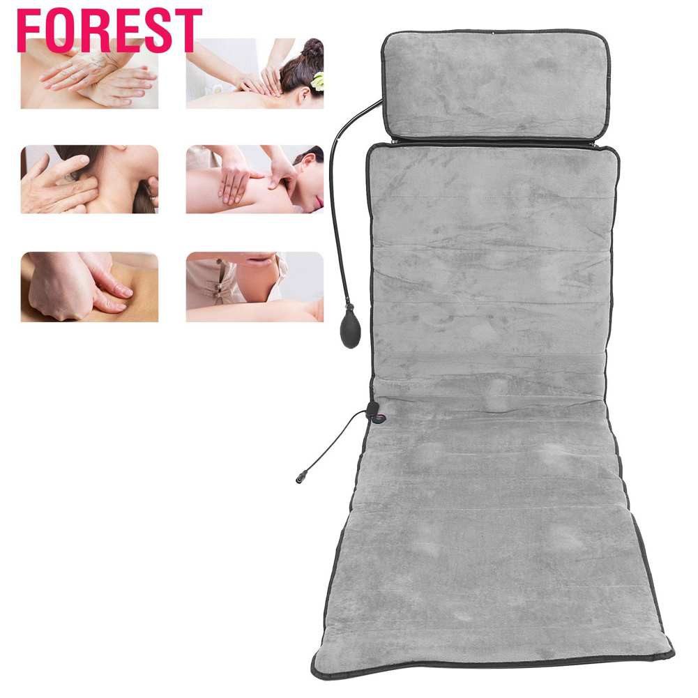 Forest Electric Massage Chair Cushion Head Neck Waist Heating Vibration Pad 100‑240V