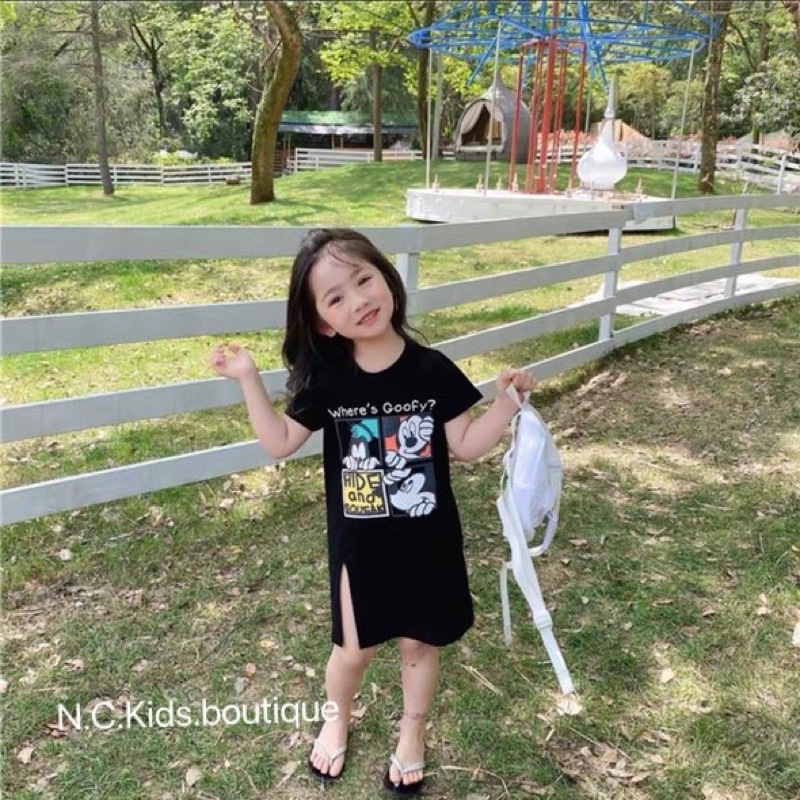 Váy mickey xẻ tà cho bé gái 10-20kg