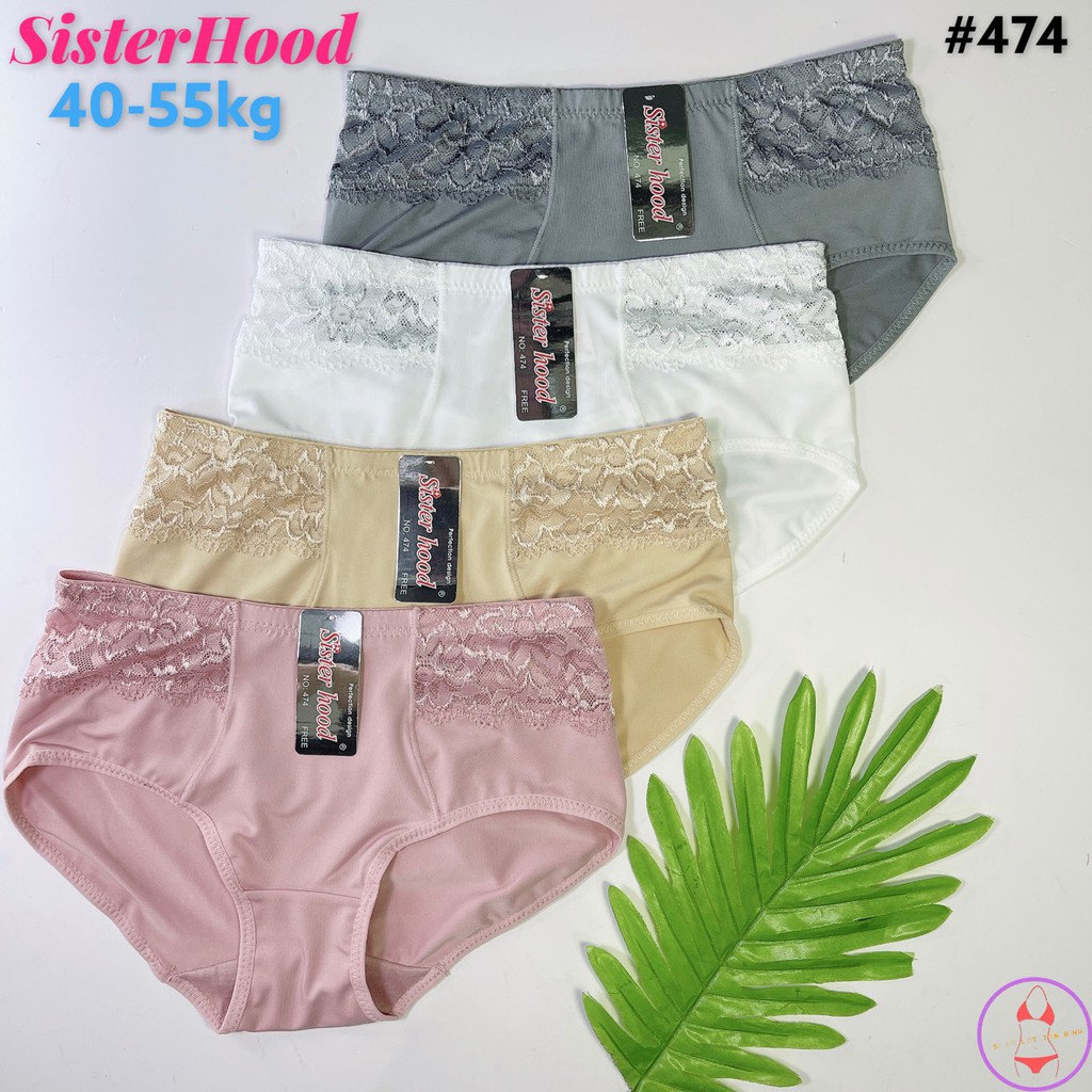 Quần Lót thun lạnh Thái Lan SIsterhood phối ren trước và sau chất vải mịn 40-55kg MS474