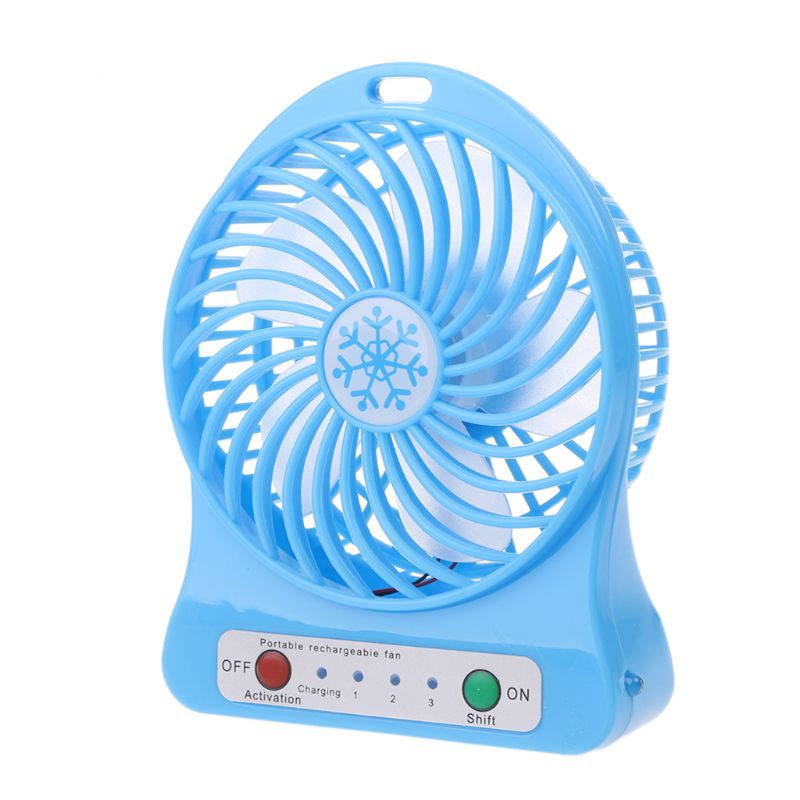 Quạt Mini Để Bàn Có Đèn Led Tiện Dụng(Không bao gồm pin)