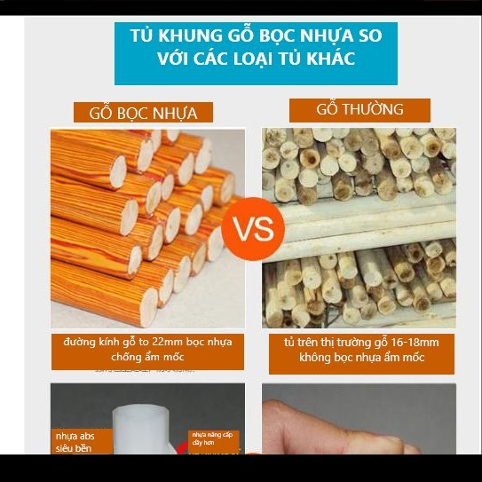 tủ đựng quần áo vải khung gỗ  3 buồng bọc nhựa