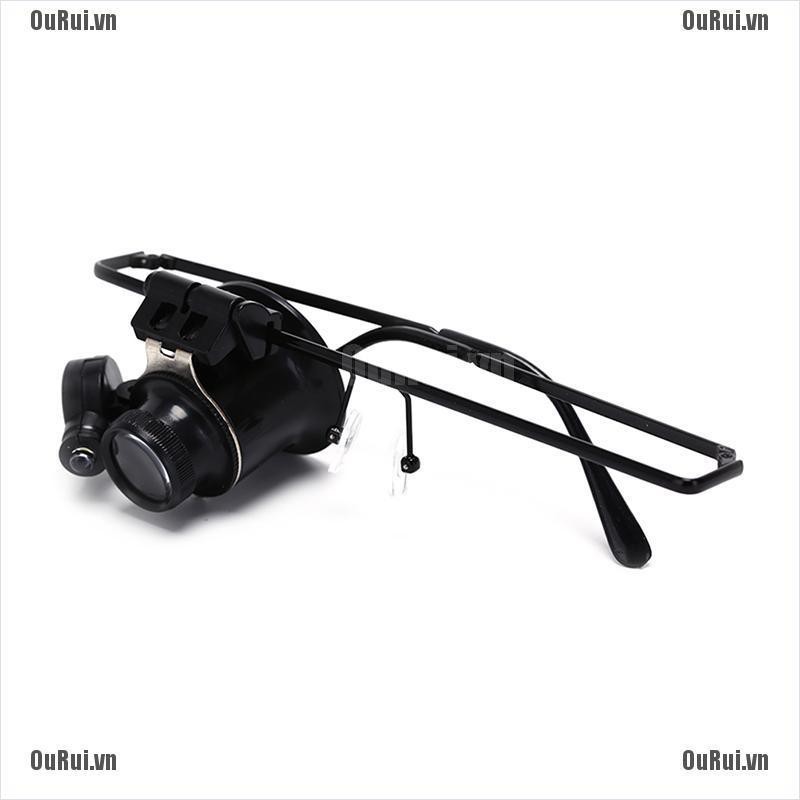Kính Lúp Phóng Đại 20 Lần Có Đèn LED Chuyên Dụng Sửa Chữa Đồng Hồ Tiện Lợi