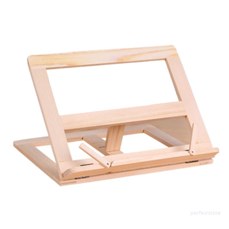 Giá đỡ đọc sách/ điện thoại/ máy tính bảng bằng gỗ có kẹp giấy gấp gọn tiện dụng