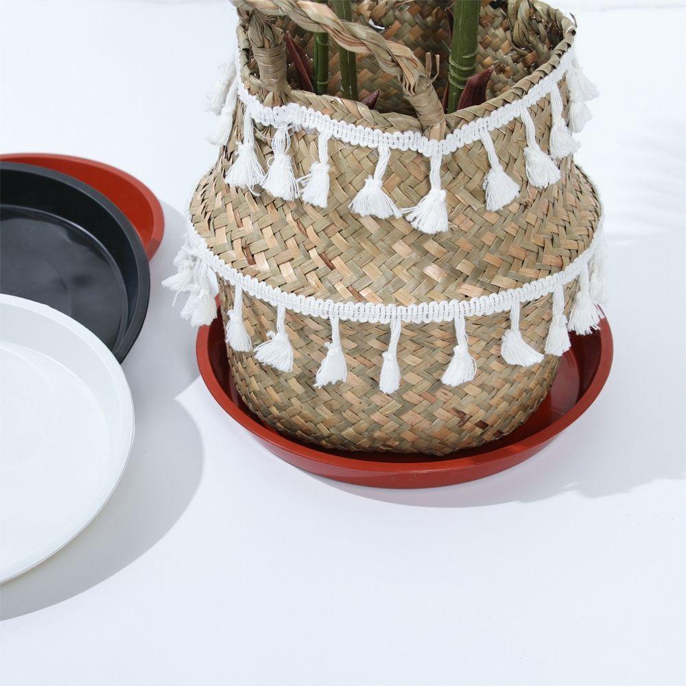 IVORY Bộ 3 Khay Tròn Màu Sắc Trơn Dùng Trồng Cây 4 / 6 / 7 / 8 / 10 inch