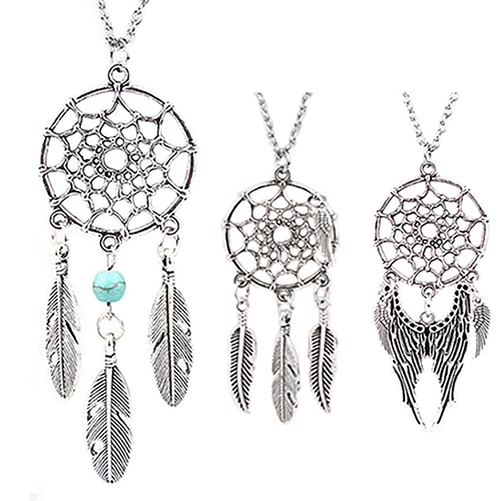 Dây chuyền mặt hình dreamcatcher bạc thời trang cho nữ