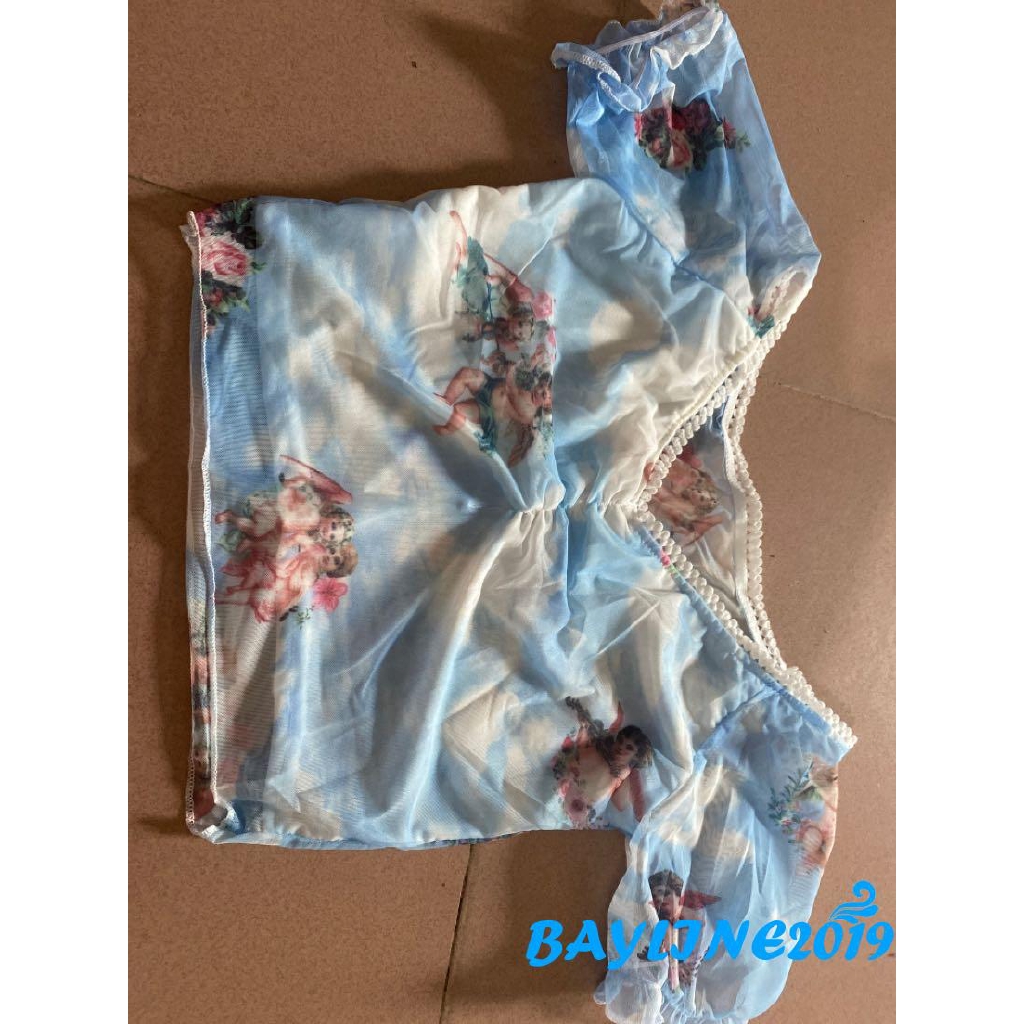 Áo Croptop Lưới Xuyên Thấu Cổ Chữ V Gợi Cảm Cho Nữ