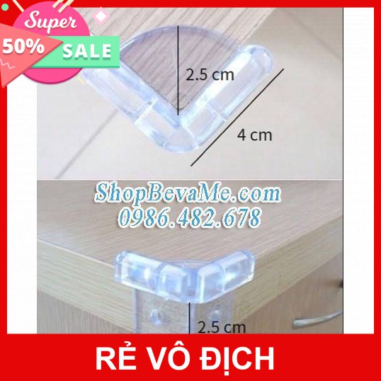 [Hot]-Sét 4 miếng bịt góc bàn silicon tròn hoặc vuông