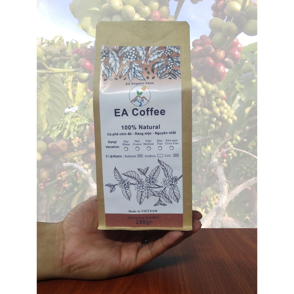 Cà Phê Robusta & Culi Mix 2 - Công thức rang xay đặc biệt - Nguyên chất - Vị đắng đậm, hương thơm quyến rũ