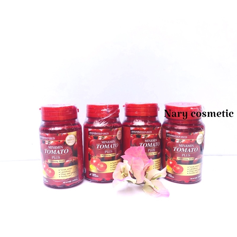 Viên uống kích trắng da cà chua min&min Tomato Plus Whitening Blink 30v Thái lan chính hãng
