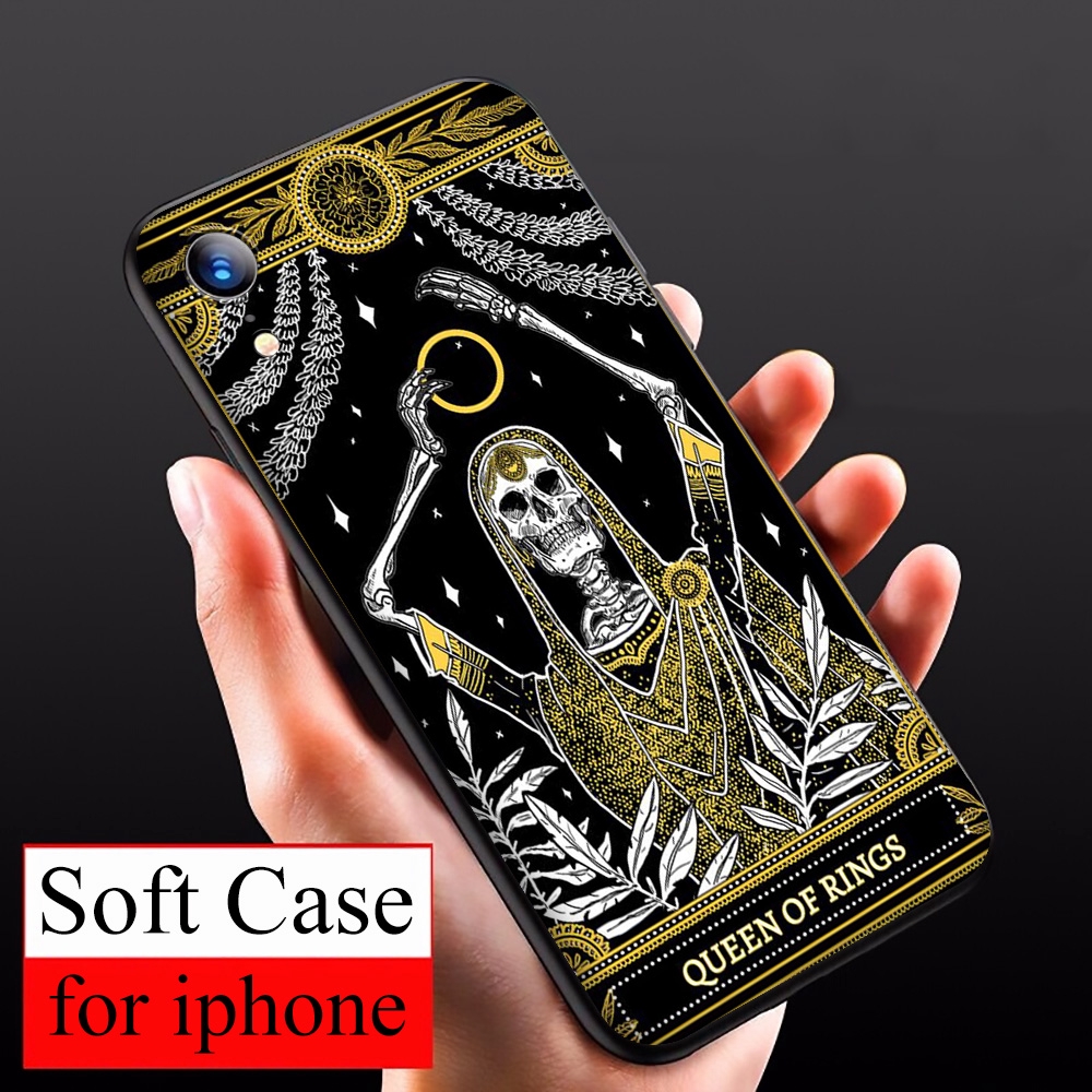 Ốp Điện Thoại Tpu Dẻo Họa Tiết Bài Tarot Magical Death Độc Đáo Cho Iphone 11 Pro Xs Max Xr X 8 7 6s 6 Plus D82