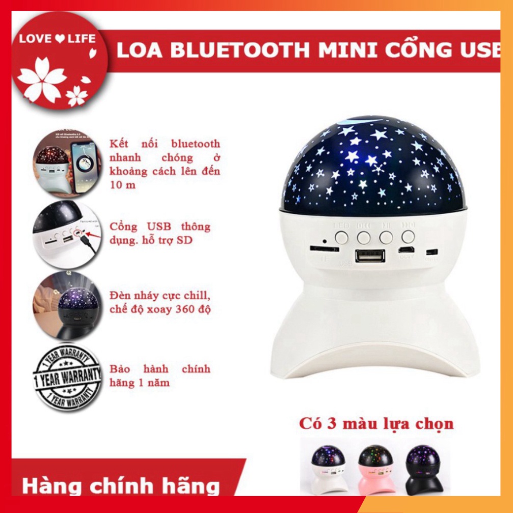 Loa bluetooth mini không dây kết hợp đèn nháy quẩy tiện lợi,  kết nối xa đến 10m, có điều khiển từ xa