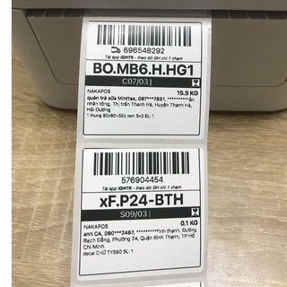 Giấy in tem nhiệt 50x50 mm (Tem, decal GHTK) giá sỉ