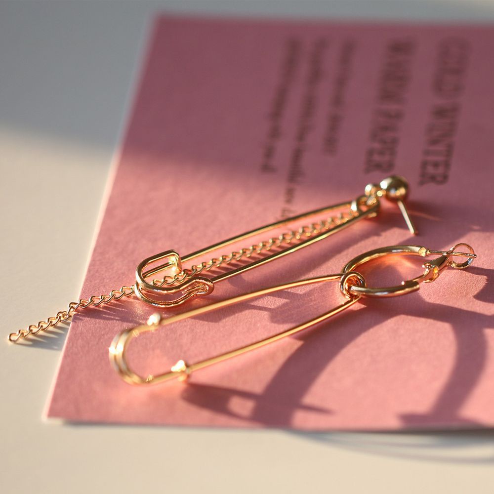 Bông tai chuỗi hình kẹp ghim độc đáo cho phái nữ