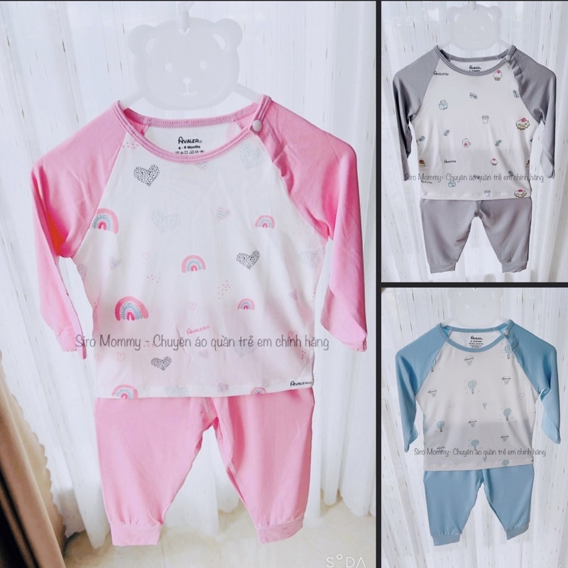 bộ dài tay Avaler cho bé đến 4 tuổi, chất petit siêu mềm