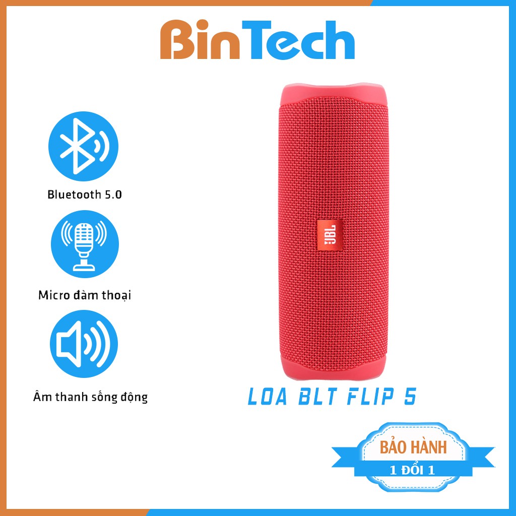 Loa bluetooth jbl FLIP 5 không dây,nghe nhạc,giá rẻ,công nghệ blutooth 5.0 BINTECH