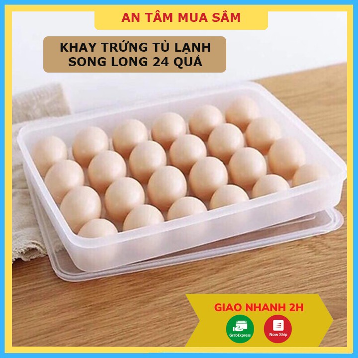 Khay trứng tủ lạnh SONG LONG❤️ FREESHIP❤️ khay đựng được 24 Quả Cực Tiện Dụng.