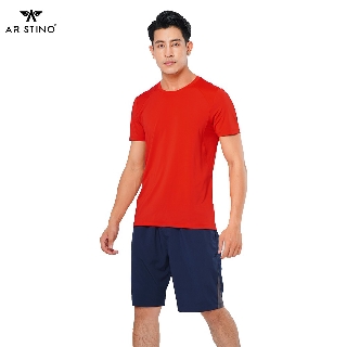 Áo Thun Nam Aristino Cao Cấp ATS019S8 Màu Đỏ Trẻ Trung