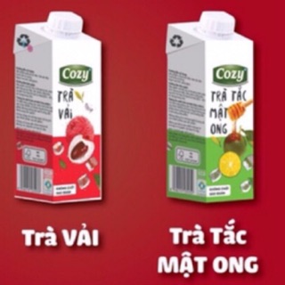 Combo 2 lốc 4 hộp Trà Vải + 4 hộp Trà tắc mật ong Cozy 225ml