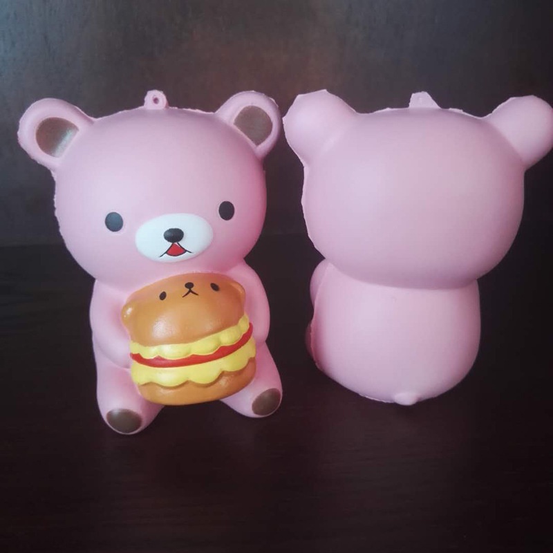 Squishy Lớn JUMBO Hình Gấu ôm bánh gấu nâu Đồ Chơi Xốp Giảm Stress Hình mềm mịn dễ Thương đàn hồi Cho Bé