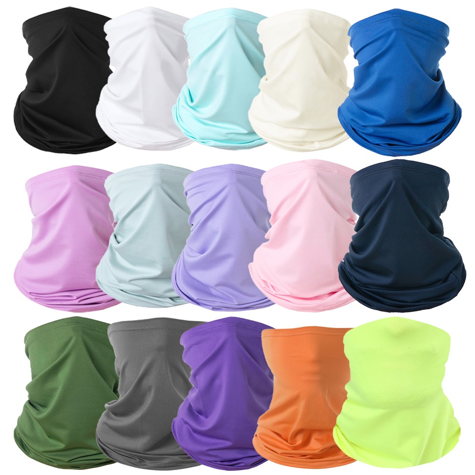 Khẩu Trang Bandana Bằng Lụa Lạnh Thoáng Khí Chống Nắng Chống Gió Mùa Hè Cho Nam Nữ Hoạt Động Thể Thao Ngoài Trời