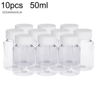 Bộ 10 lọ nhựa trong suốt đựng thuốc 50ml