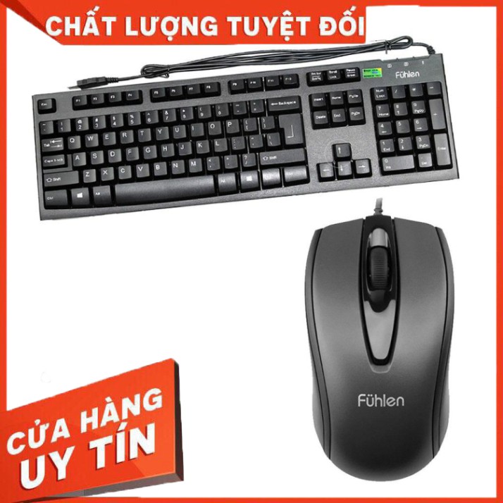 Bộ Bàn phím L411 Và Chuột Có Dây Fuhlen L102 - Hàng chính hãng
