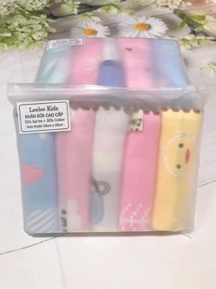 Sét 5 khăn sữa sợi tre Leelee Kids