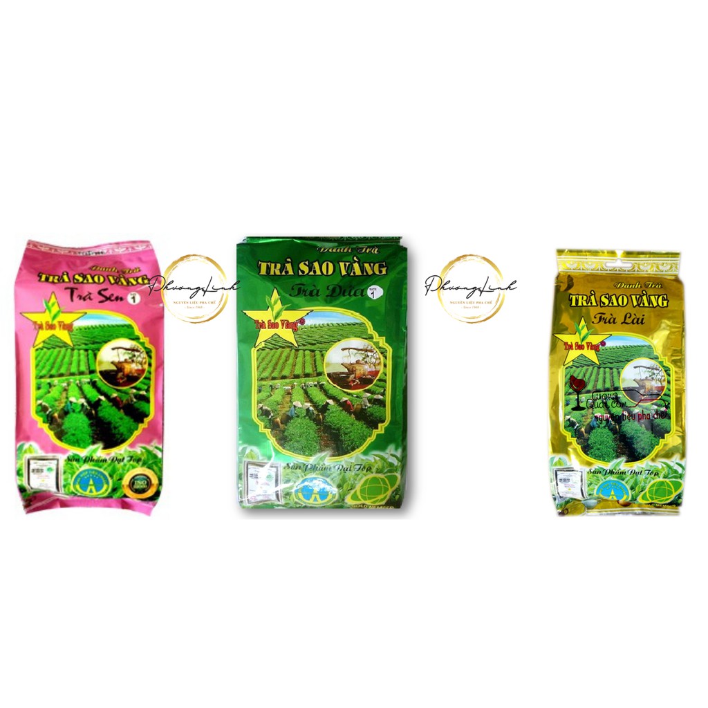 Trà Pha Trà Đá Hương ( Lài . Sen. Dứa.)  Hiệu Sao Vàng Trọng Lượng 350g Sản Phẩm Như  Hình Mô Tả
