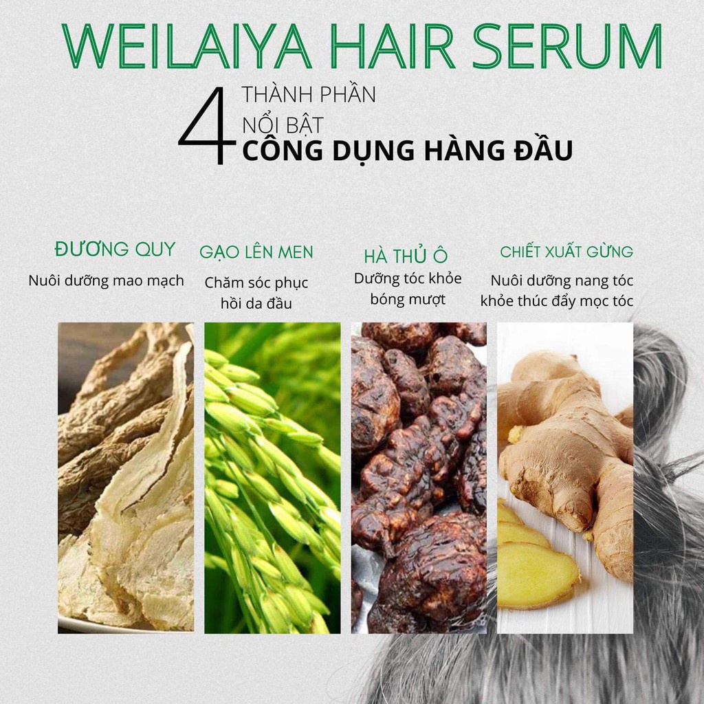 Serum Huyết Thanh Tóc Weilaiya Kích Mọc Tóc Ngăn Rụng Tóc - Lunary Beauty