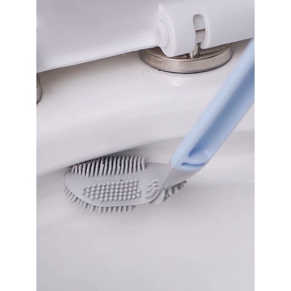 CHỔI CỌ TOILET thông minh SILICON cọ chà vệ sinh (MẪU MỚI) sạch mọi ngóc ngách bồn cầu, nhà tắm - KÈM MÓC DÁN