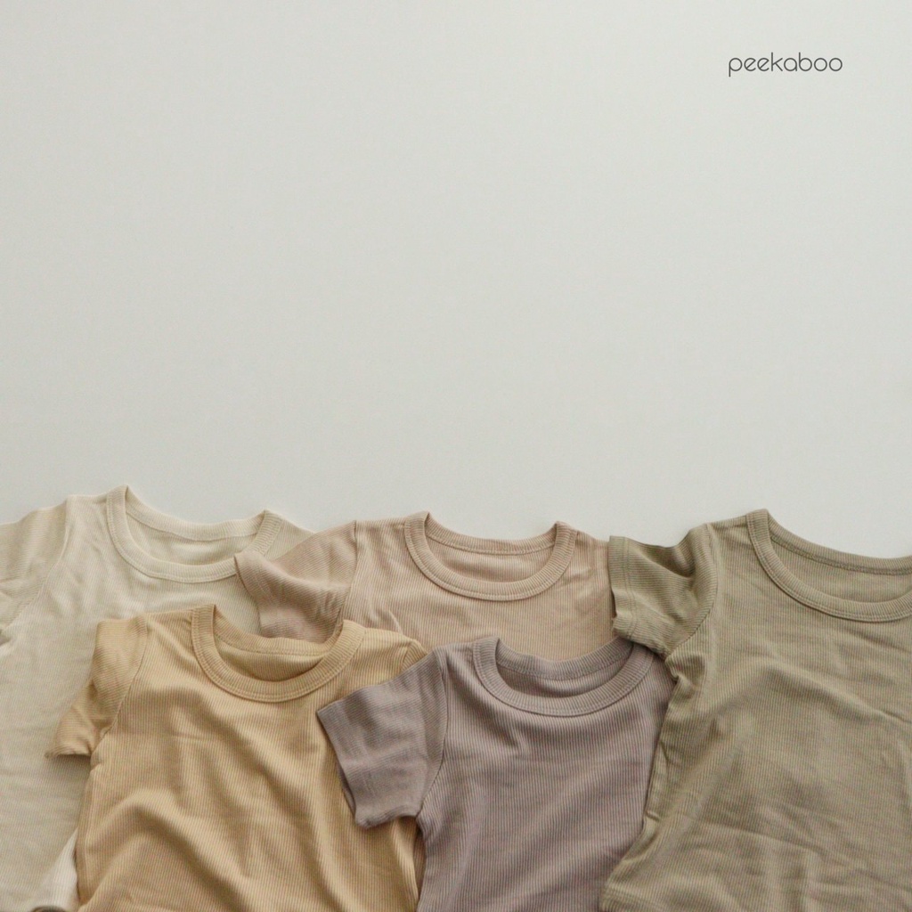 Đồ bộ quần áo cộc tay cho bé gái trai 2-7 tuổi chất gân tăm cool siêu mát PEEKABOO Hàn Quốc thời trang trẻ em BABY KOREA