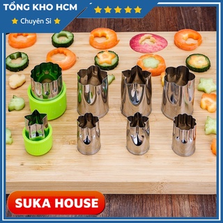 Bộ Khuôn Cắt Tạo Hình Rau Củ Quả inox 8 Món Tiện ích SUKAHOUSE TL-B410