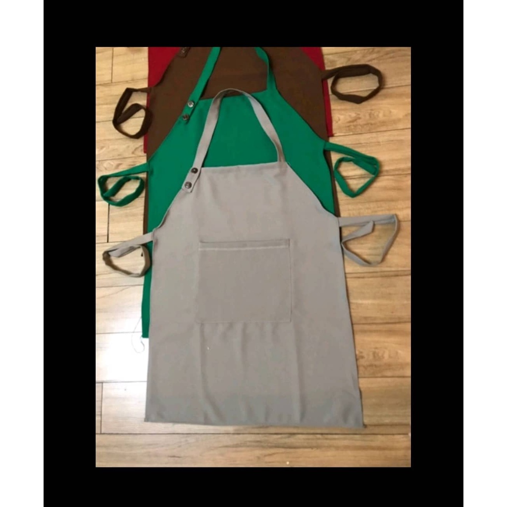 Tạp dề cho spa, nail,mi,hair salon CHẤT LIỆU TUYẾT MƯA mềm mịn - giá chưa bao gồm thêu logo