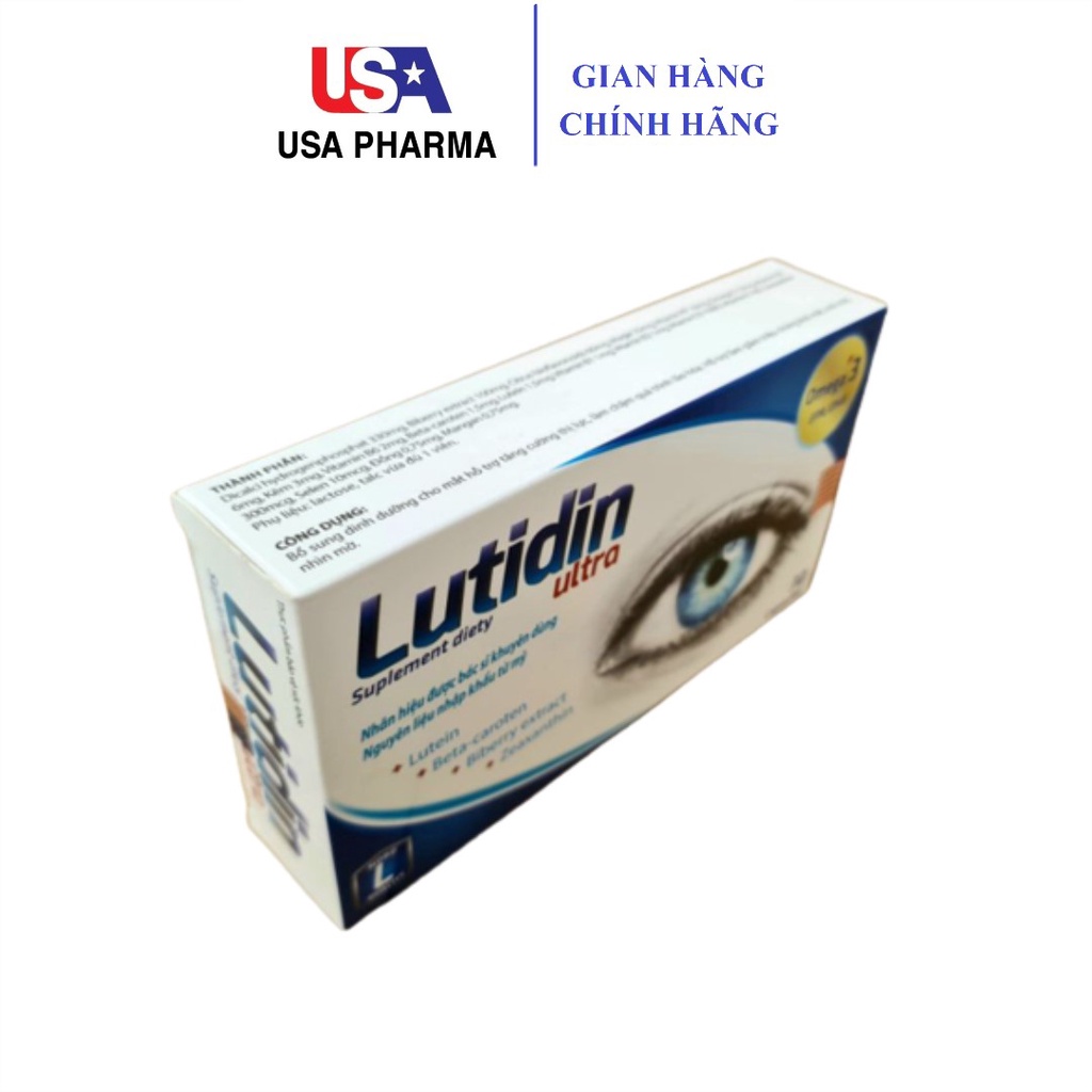 Lutidin Ultra - Bổ sung dinh dưỡng cho mắt (10 viên/vỉ x 3 vỉ/hộp)