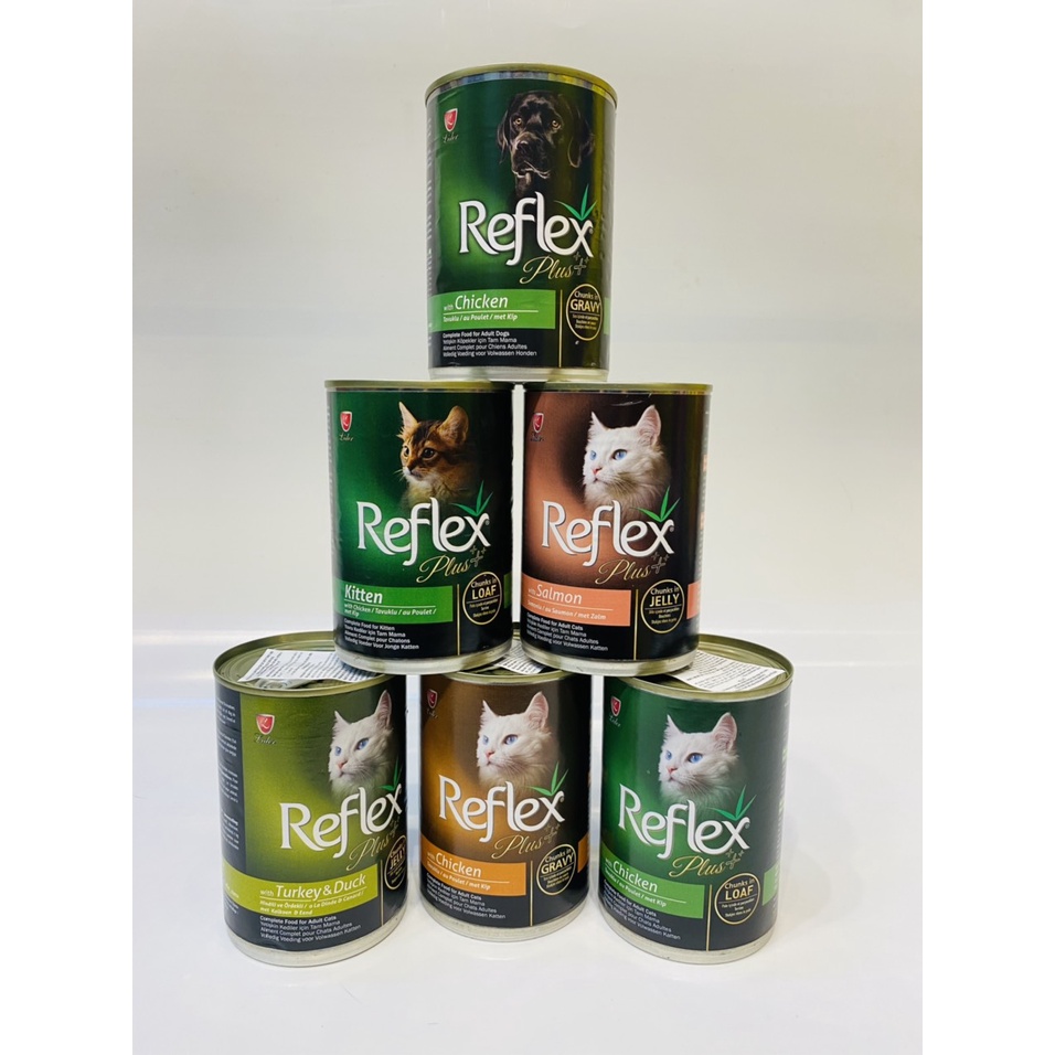Reflex pate lon cho mèo con và mèo lớn thơm ngon đủ vị 400g