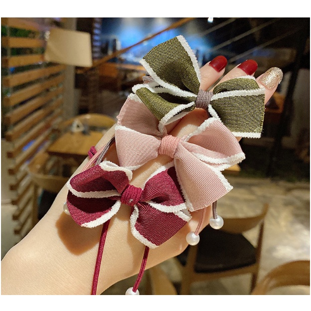 Dây cột tóc nơ xinh phong cách Hàn Quốc