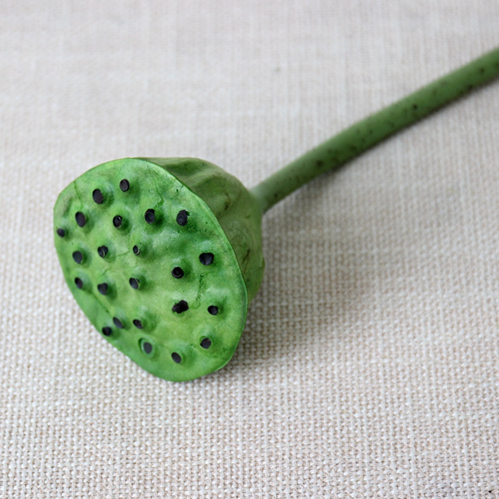 1 Nhánh Hoa Sen Nhân Tạo Chất Liệu Giả Da Chống Rơi Dùng Trang Trí Bàn