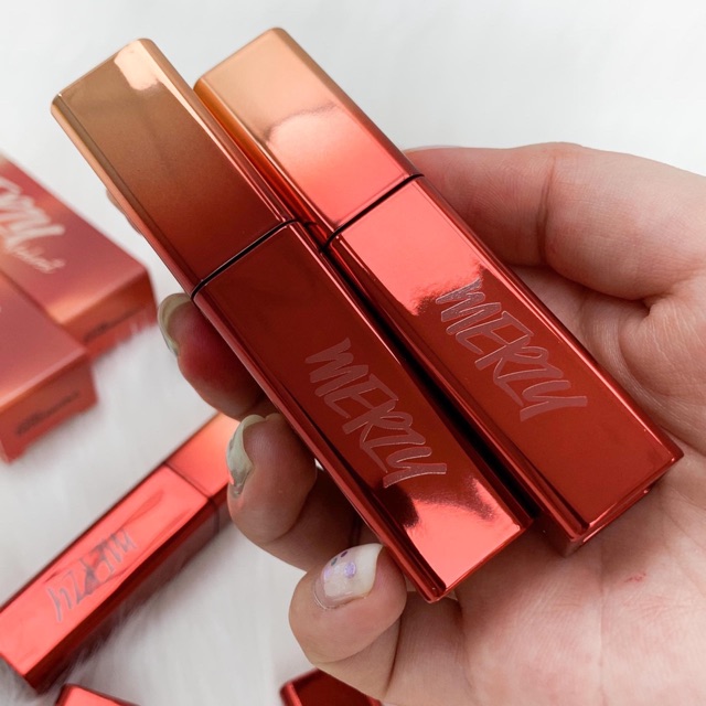 Son Merzy Velvet Tint Ver3 Youthful Color Vỏ Xanh - Đỏ