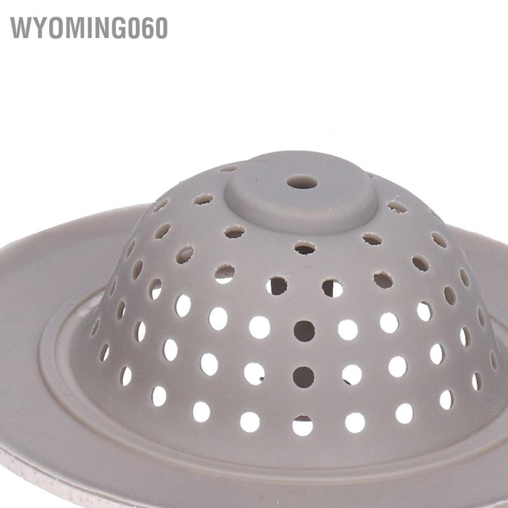 Wyoming060 Kitchen Sink Drain Filter Silicone Anti‑Clogging Floor Strainer Hair Catcher for Home