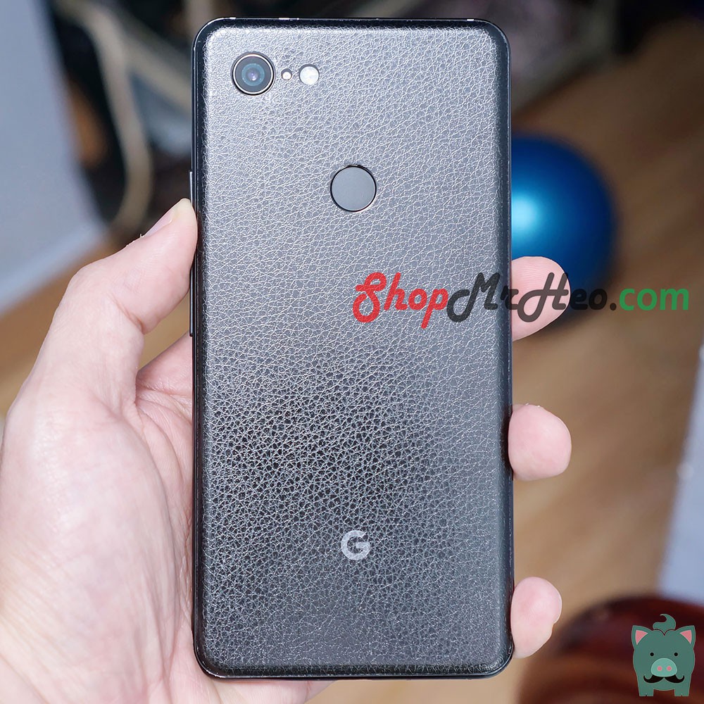 Skin Dán Mặt Sau Lưng Vân 3D Google Pixel 3 - Pixel 3 XL - Carbon, Vân Da, Vân Hộp, Vân nhám
