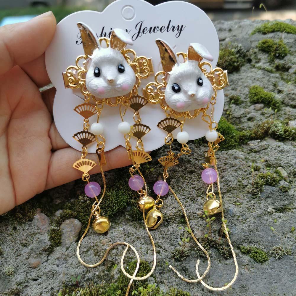 Trâm Cài Tóc Hình Thỏ Phong Cách Hanfu Cổ Điển 2Lip