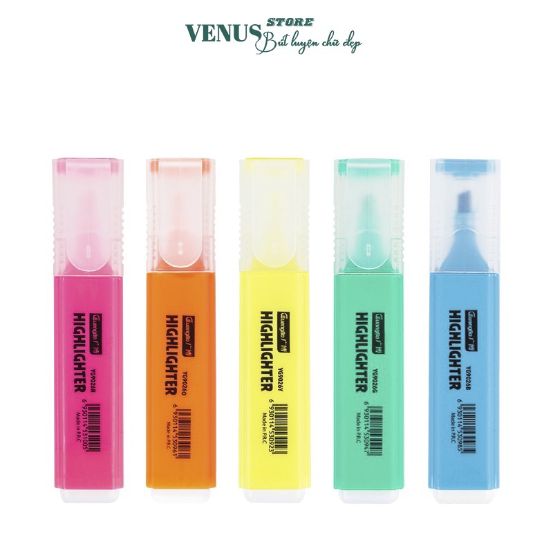 Bút highlight/ Bút nhớ dòng Guangbo YG9026 nhiều màu, tươi đẹp, loại 1,loại đẹp