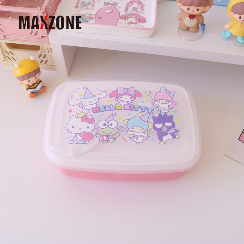 Hộp cơm Giữ Ấm Thân Thiện Với Môi Trường Hình Mèo Hello Kitty Dễ Thương