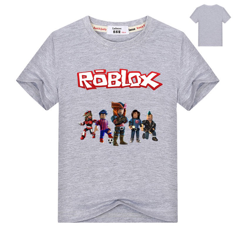 Áo thun cotton ngắn tay in ROBLOX cho bé