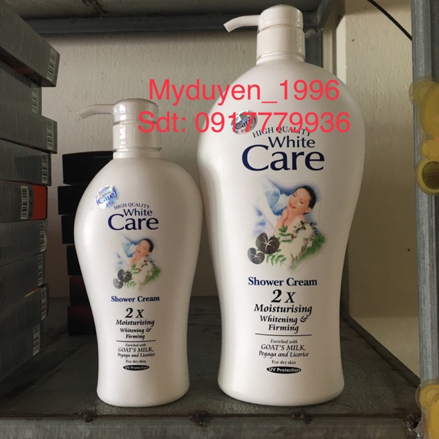 Sữa tắm cao cấp dê White Care 2X 550ml->1200ml