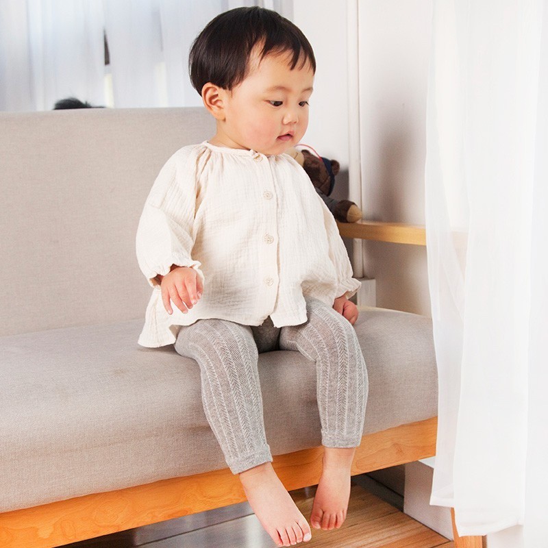 Quần legging màu trơn đơn giản cho bé gái từ 6 tháng - 6 tuổi